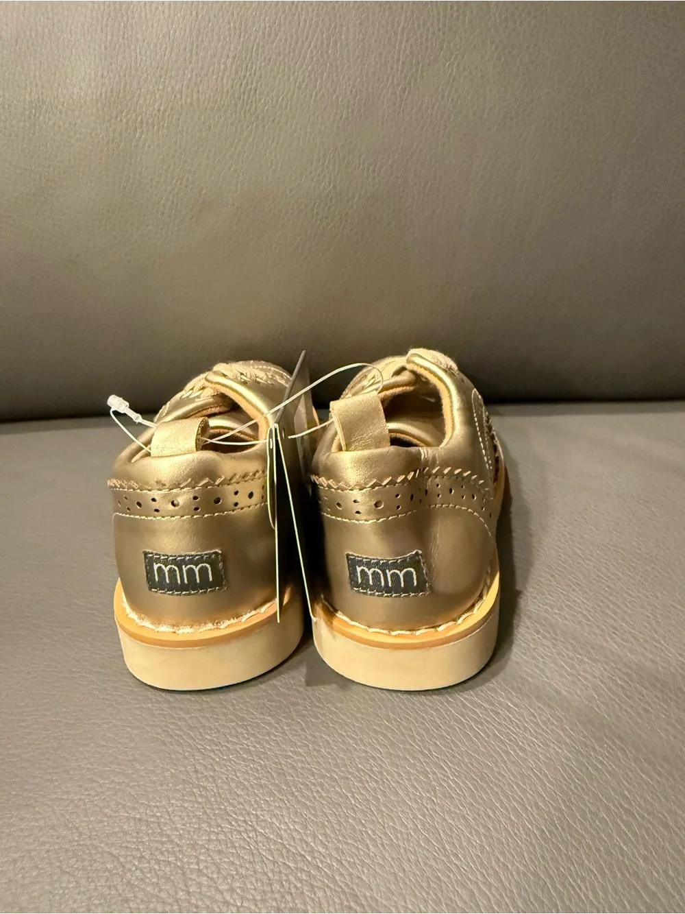The Modern Moments by Gerber Toddler Girl Oxford Dress Shoes Metallic Gold New